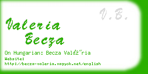 valeria becza business card